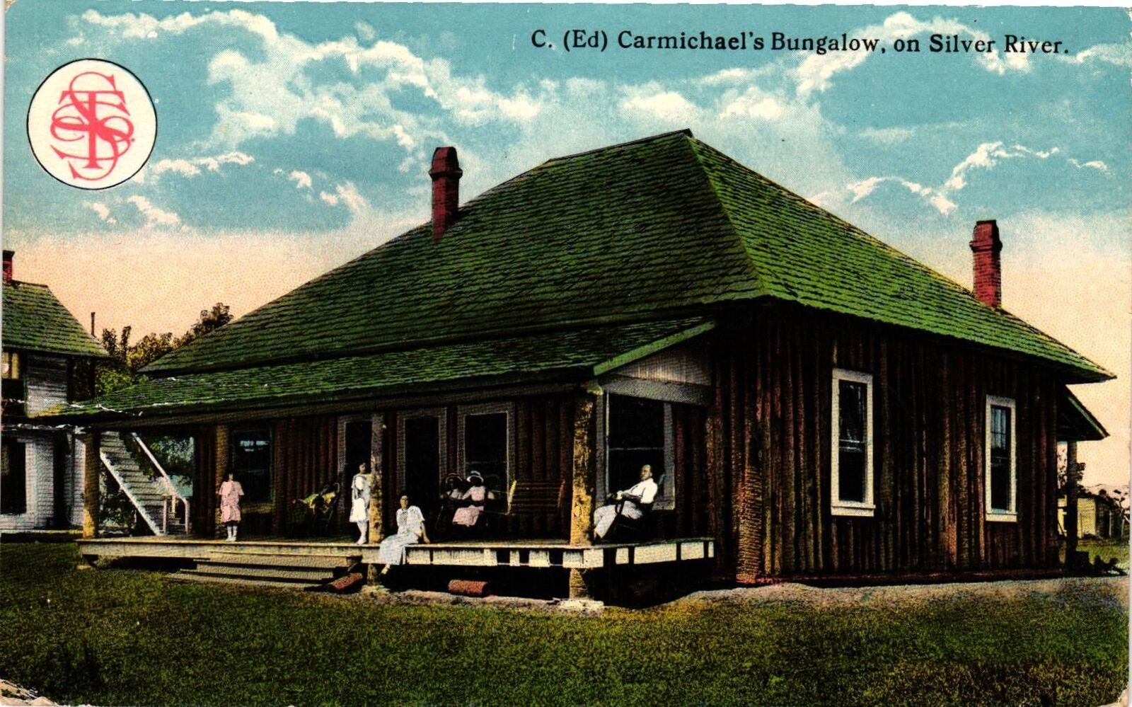 Vintage Postcard- Carmichael's Bungalow, Silver Springs, FL Posted 1910s