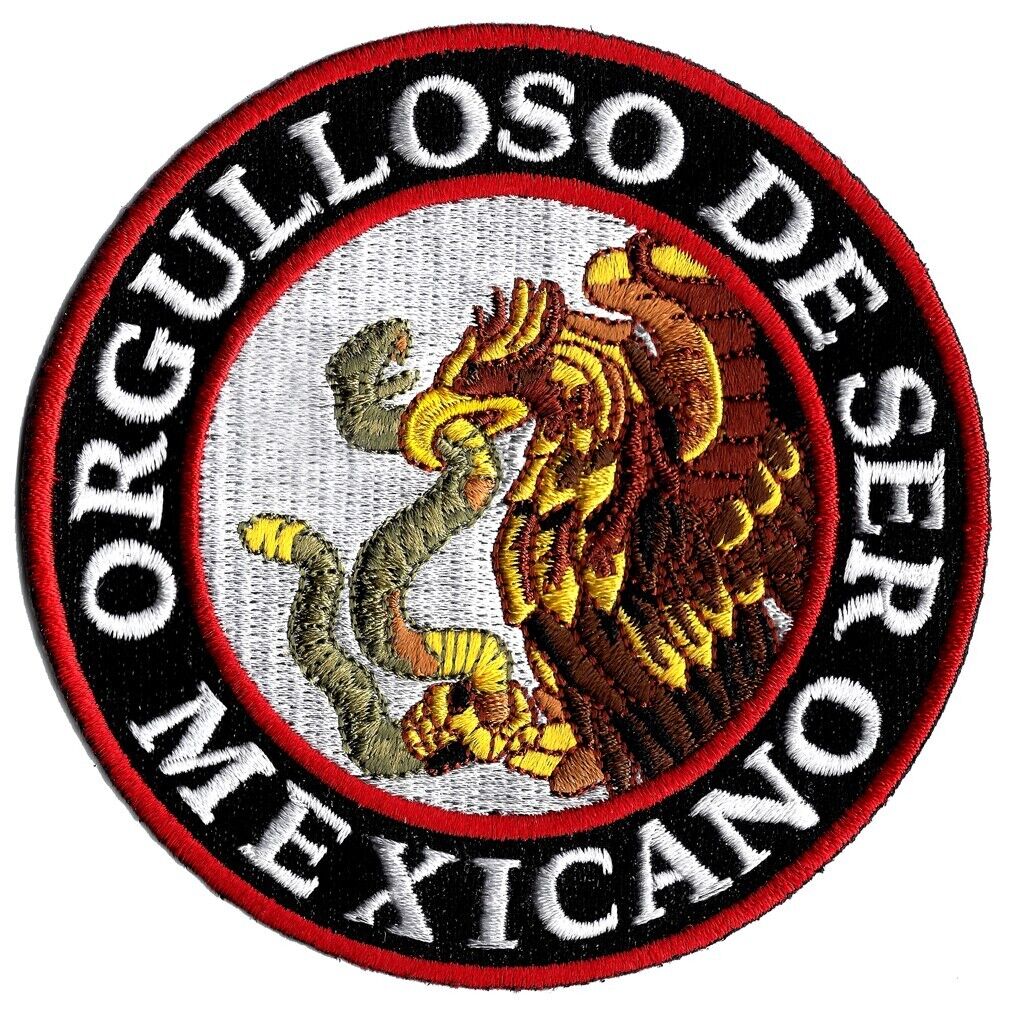 PROUD TO BE MEXICAN embroidered iron-on PATCH FLAG ORGULLOSO DE SER MEXICANO new