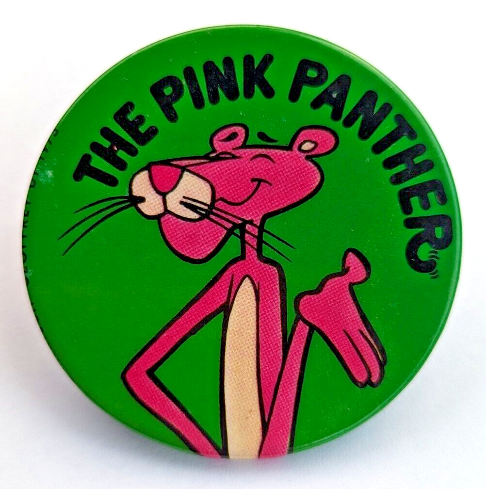 Vintage The Pink Panther Cartoon Character 1960\'s Film TV Badge Pin (P375)