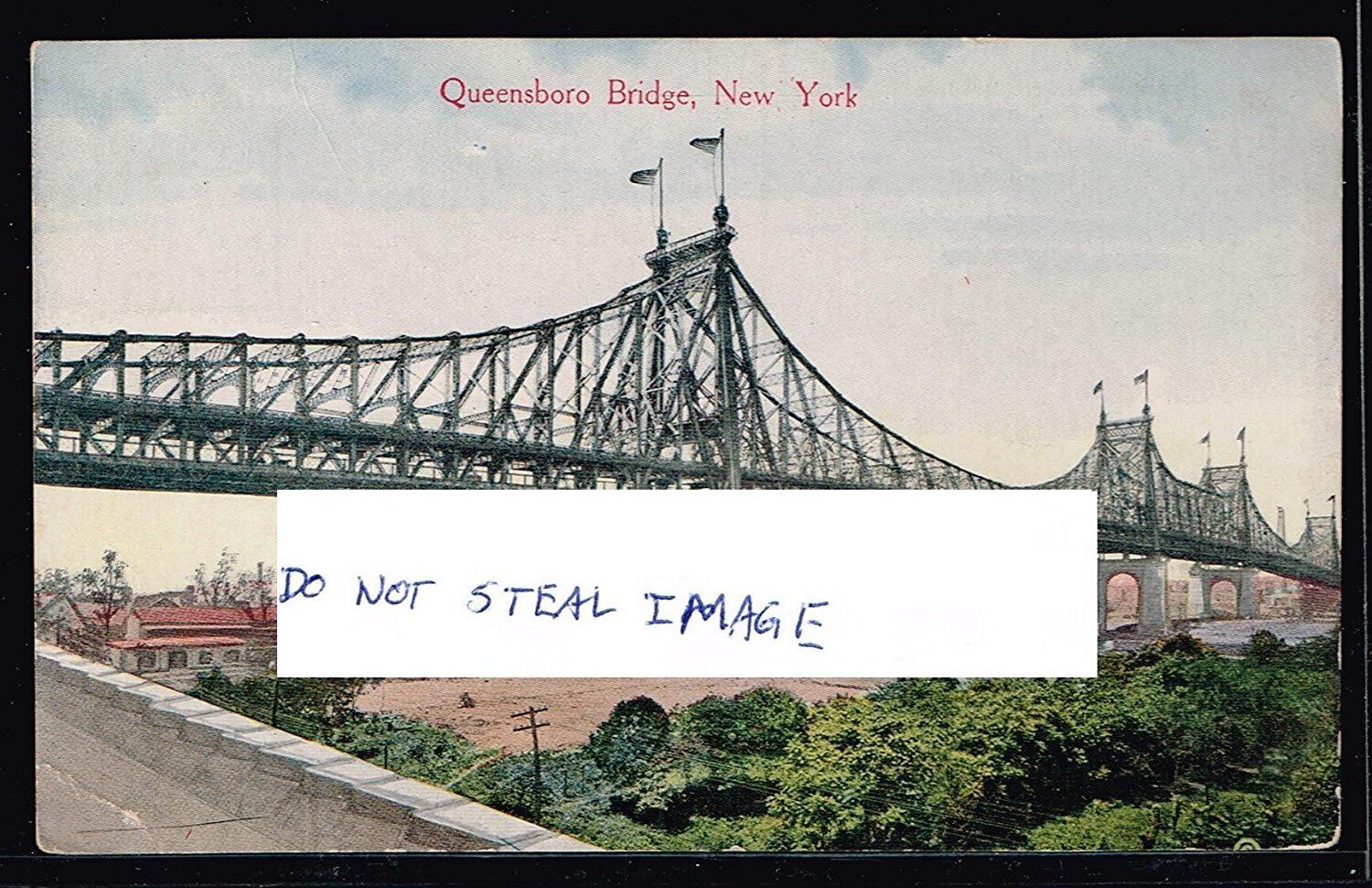 Original Postcard Queens Bridge