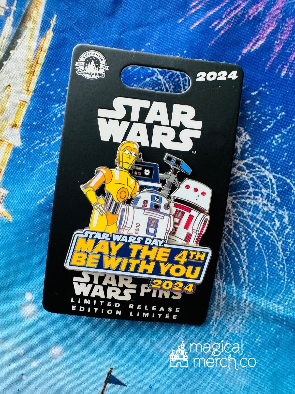 2024 Disney Parks Star Wars R2-D2 C-3PO & Droids May the 4th Be With You Pin LR
