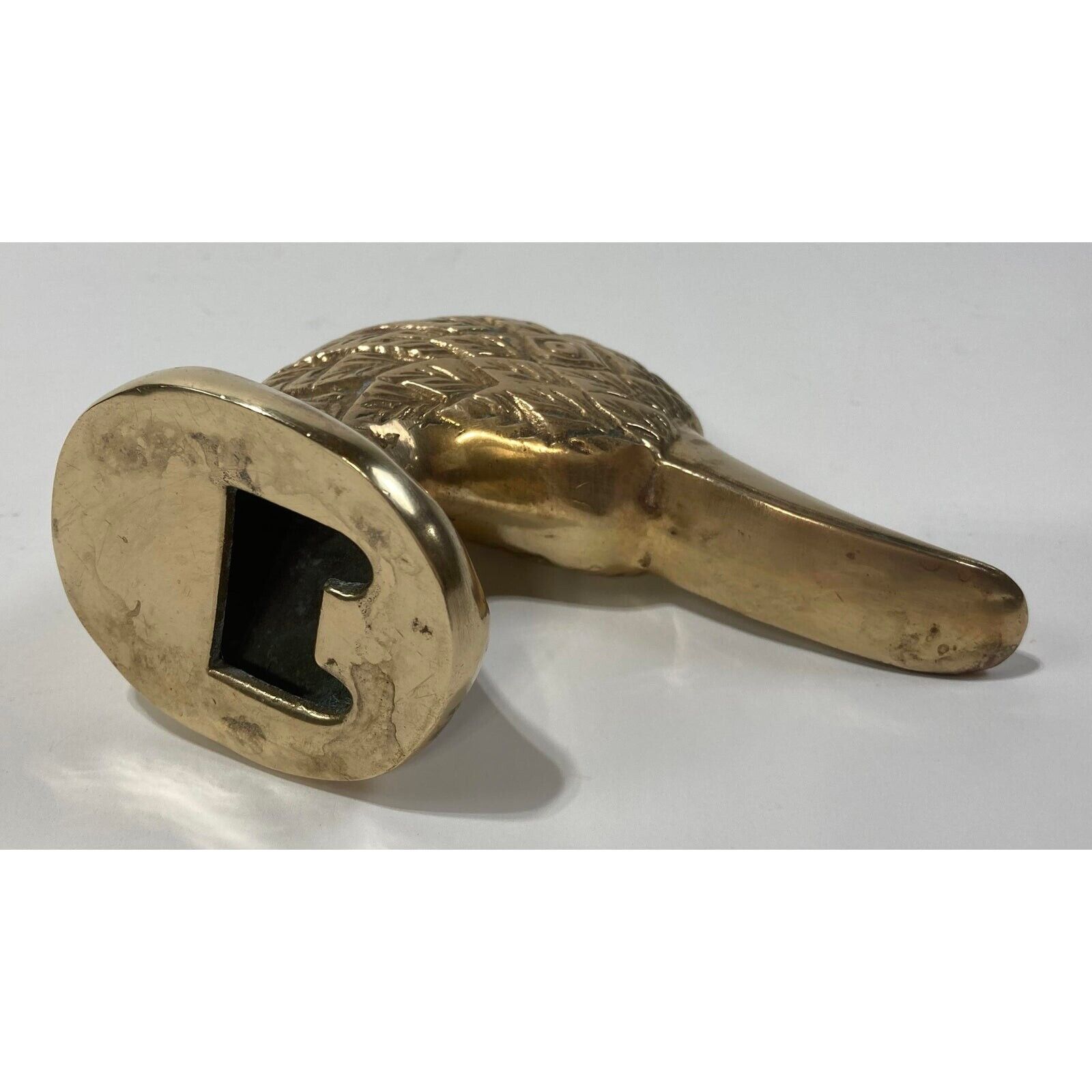 Vintage Mallard Duck Head Solid Brass Bottle Opener