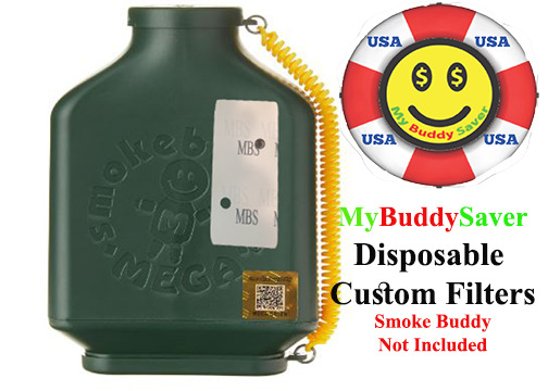 Smoke Buddy Mega Custom Made Moisture Repellent Disposable Pre-Filters