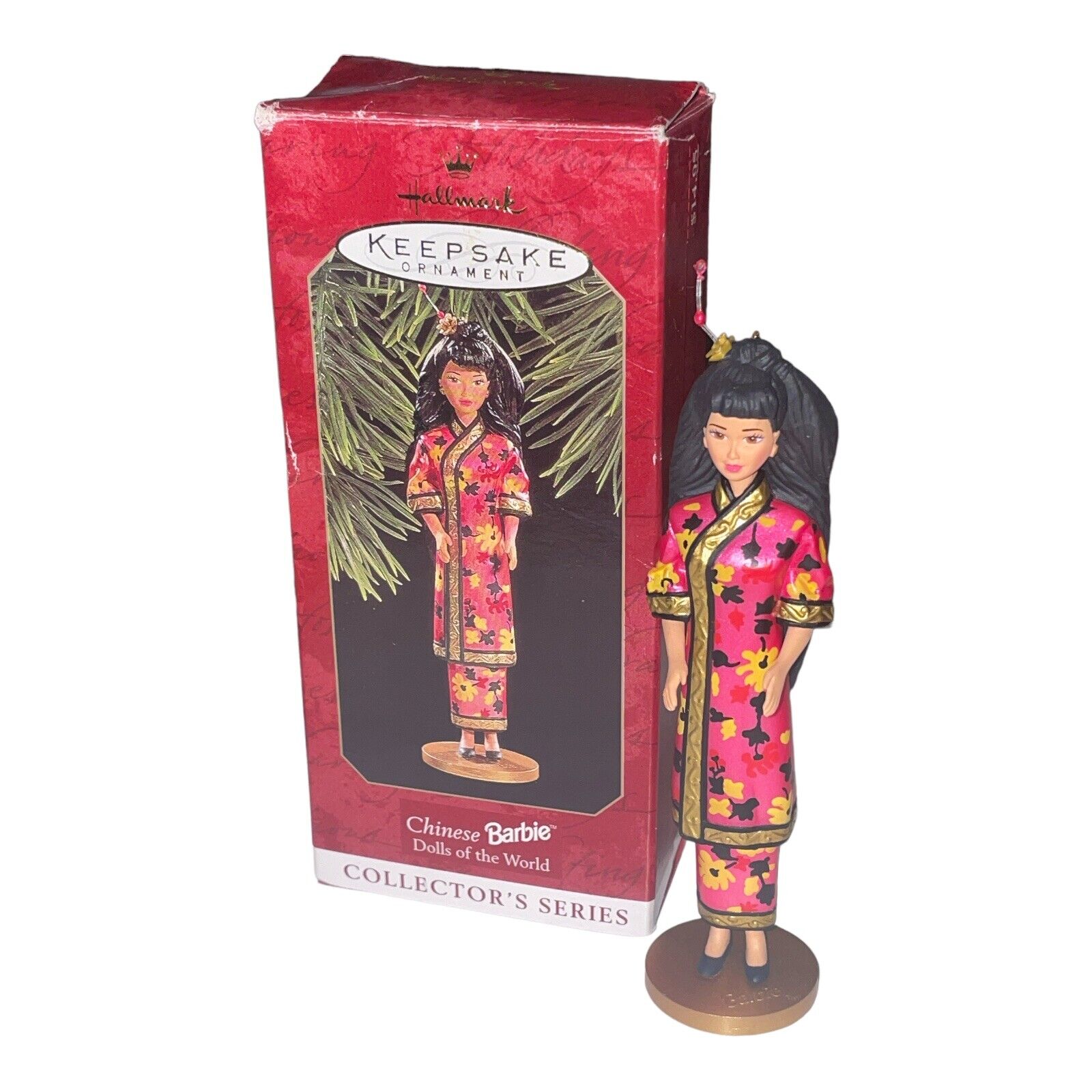 1997 Hallmark Keepsake Chinese Barbie Ornament Dolls Of The World 2nd in Series
