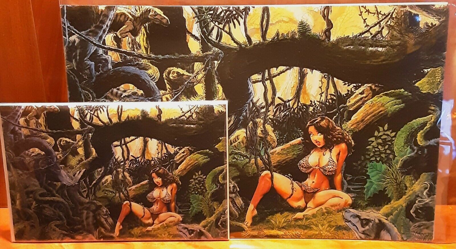 Cavewoman Outlaw Exclusive Budd Root Variant Ltd 450 W COA And 11X17 Art Print