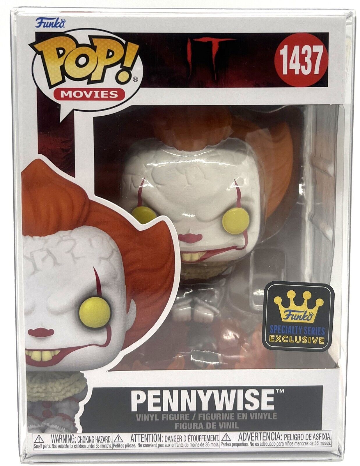 Funko Pop Movies It Pennywise Specialty Series Exclusive #1437 with Protector