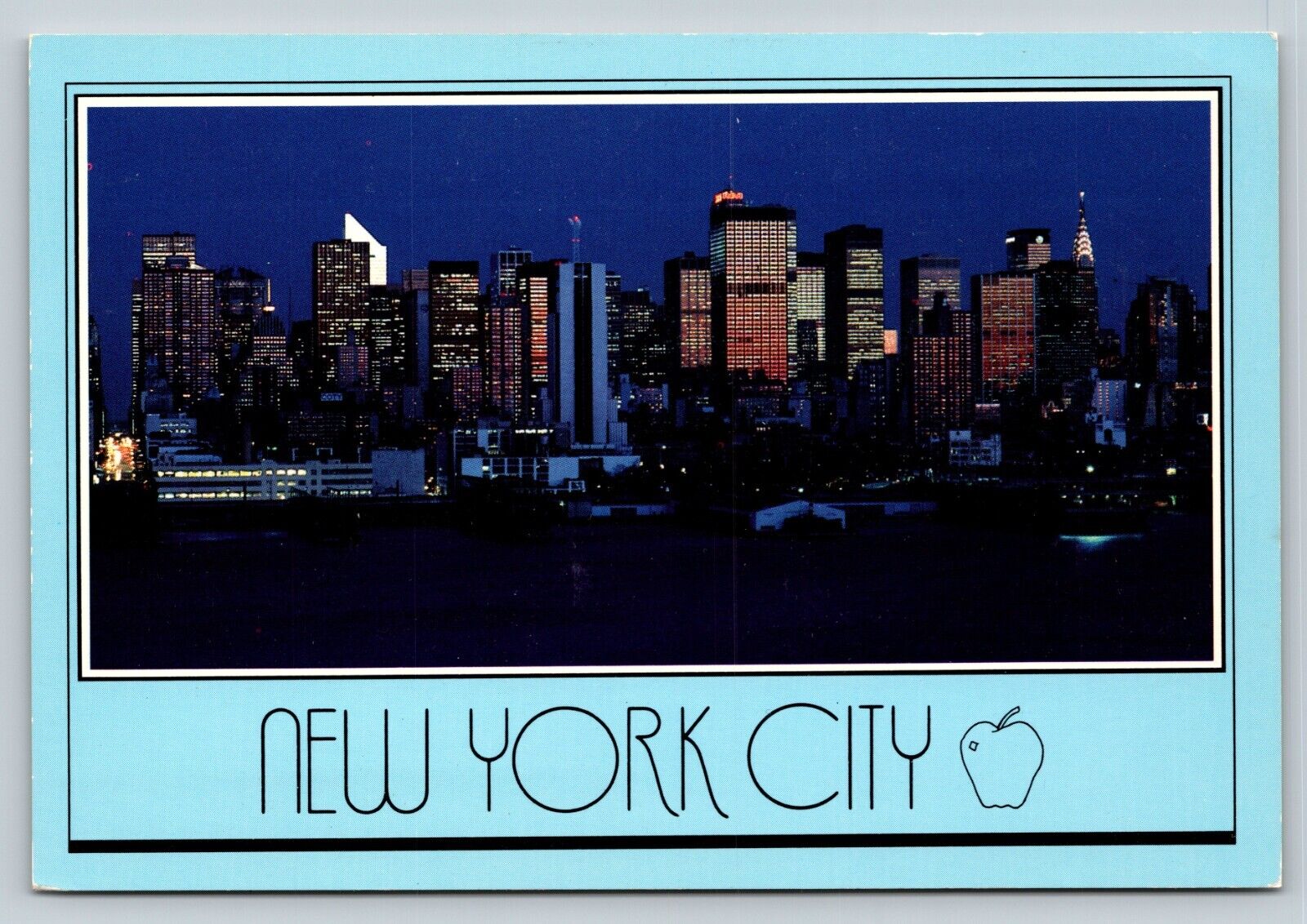 Night View of The Big Apple New York City New York 4x6 Postcard 1763