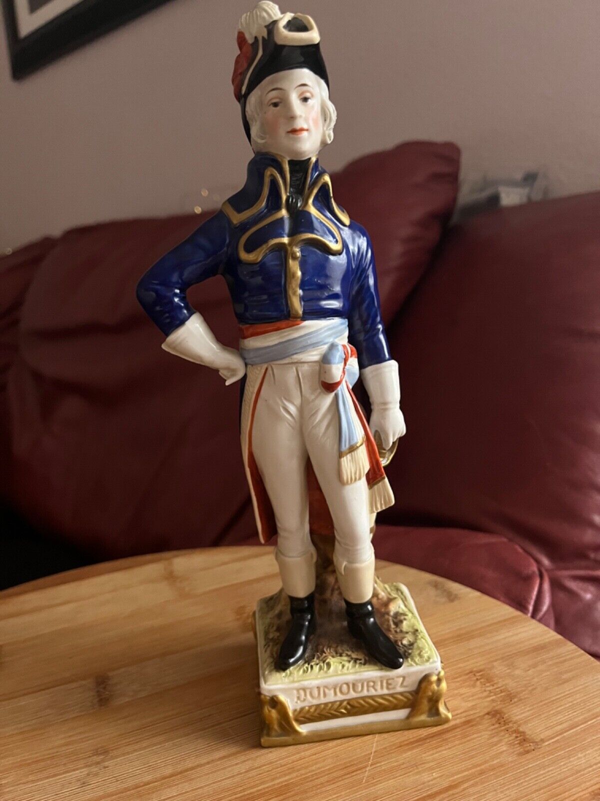 Scheibe alsbach German porcelain napoleon officer statue figurine dumouriez