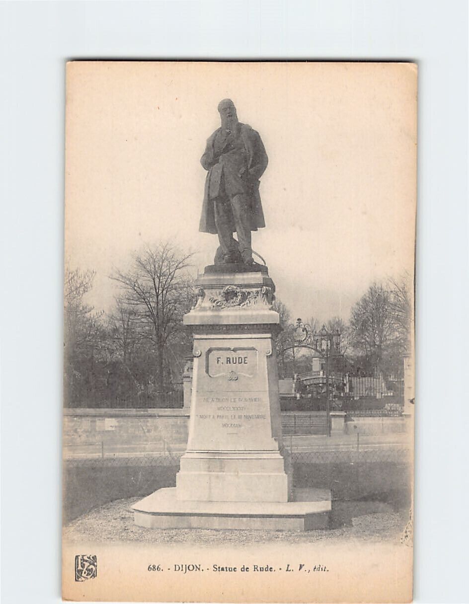 Postcard Statue de Francois Rude Dijon France