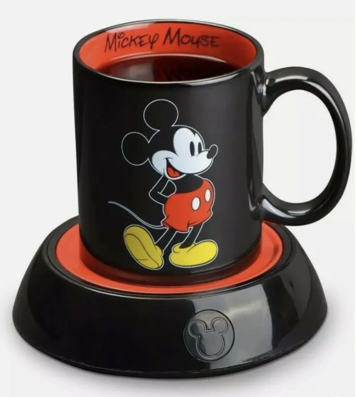 Disney Classic Mickey Mouse Coffee Mug with Electric Warmer 10oz Ceramic Cup