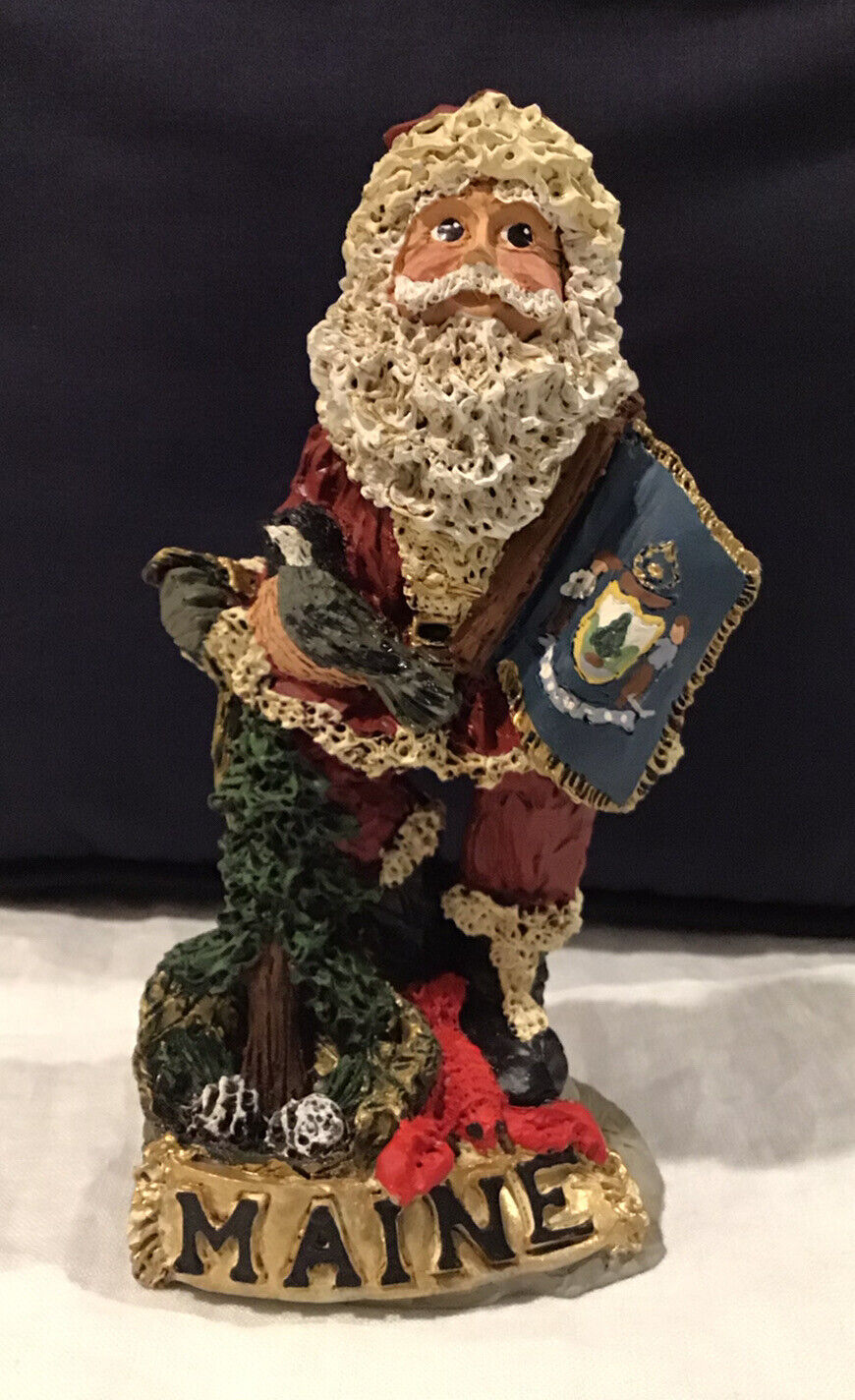 VINTAGE 6” SANTA  “STATE OF MAINE”  SIGNED & # 61/2000  CONSTANCE COLLECTION