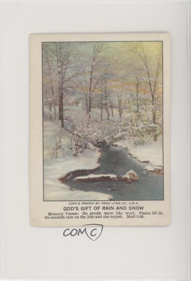 1878-1936 Eaton & Mains Berean Lesson Pictures God's Gift of Rain and Snow a8x