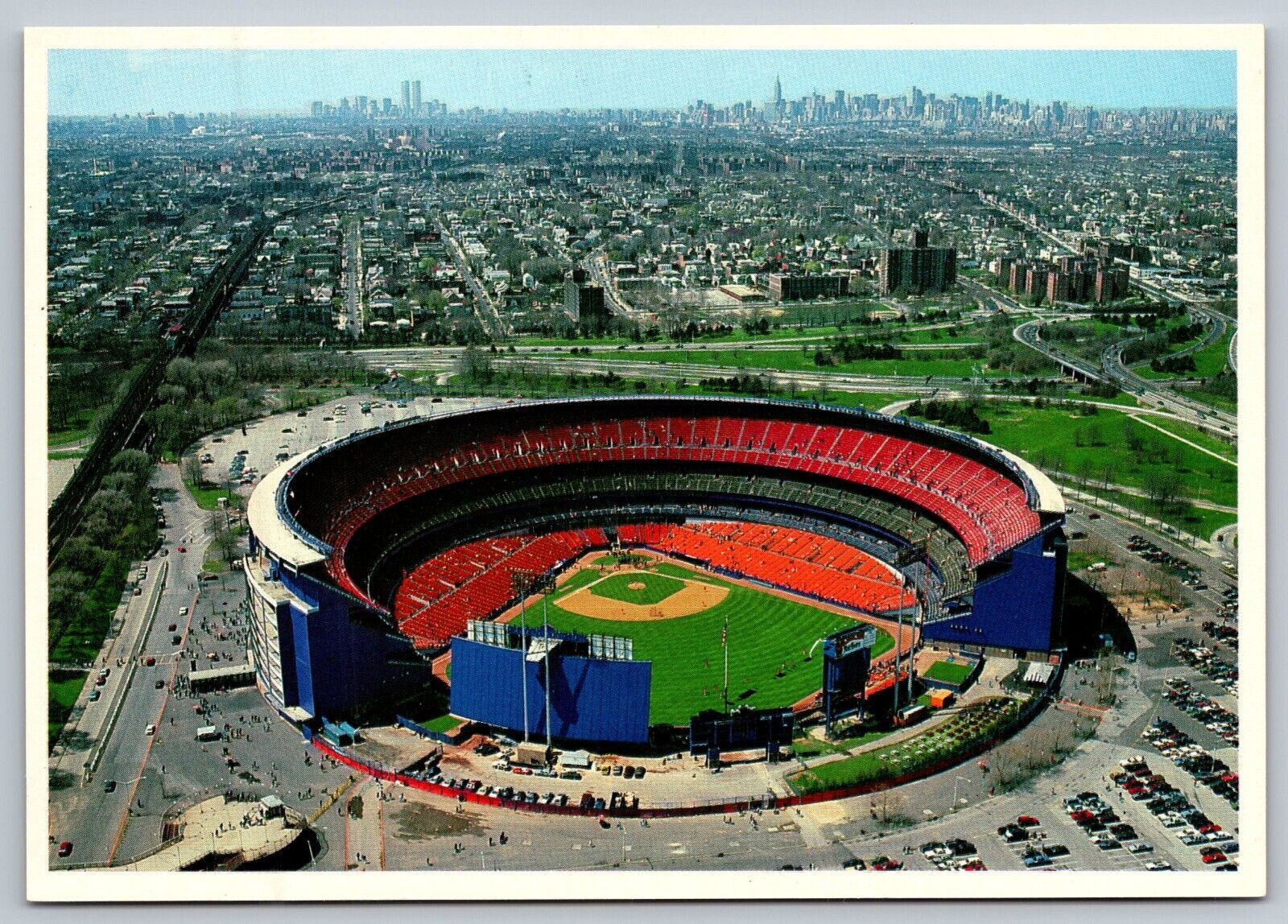 Shea Stadium New York Mets Flushing, NY vintage postcard Queens