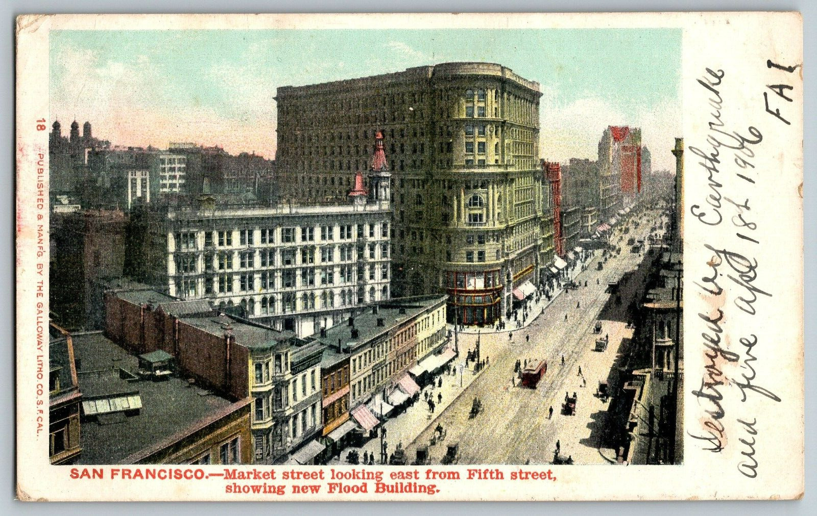 San Francisco, California - Posted After Earthquake Disaster - Vintage Postcard