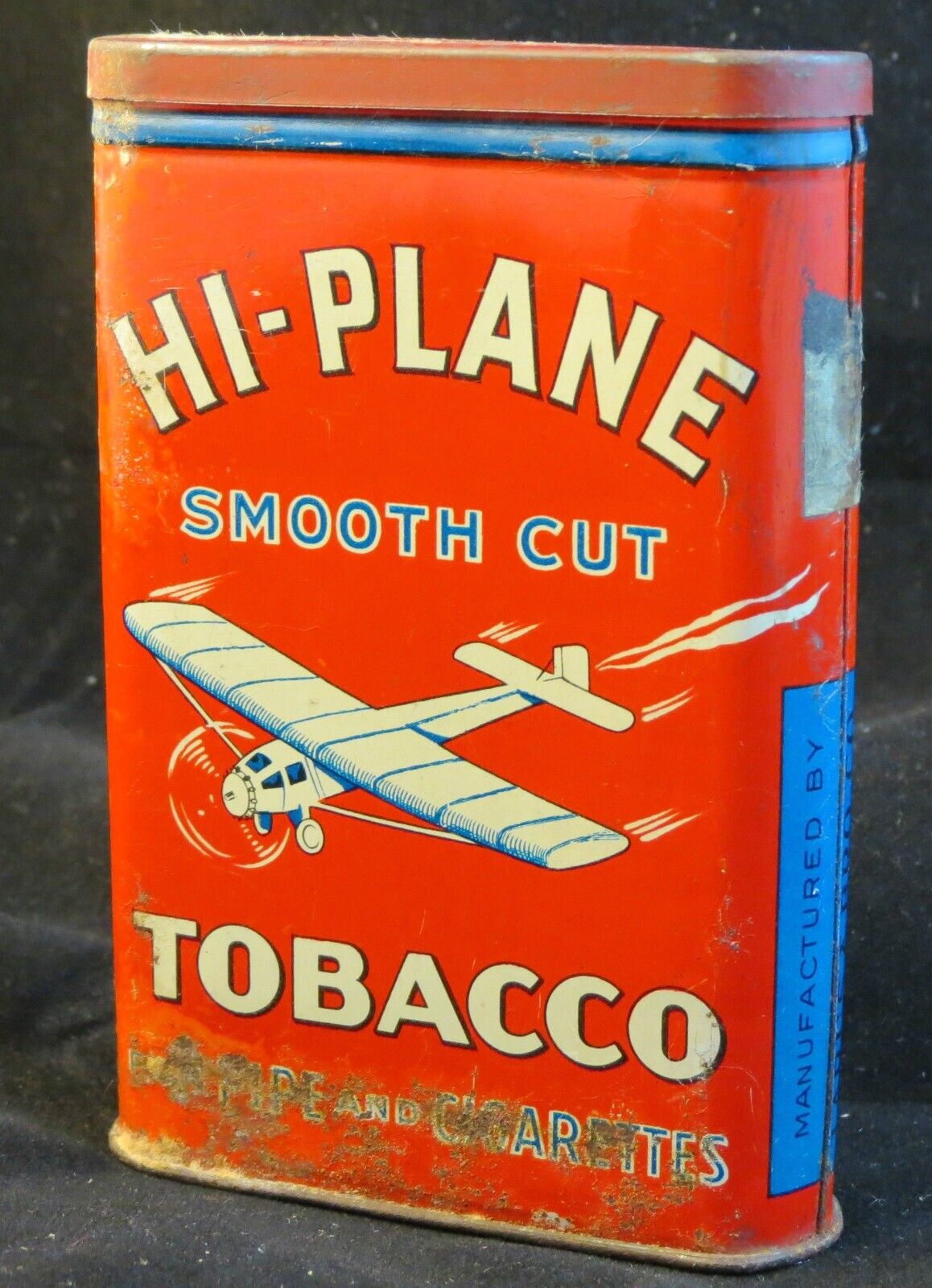 Vintage Hi-PlaneTobacco Tin Hi Plane Original Smooth Cut Cigarette Tobacianna