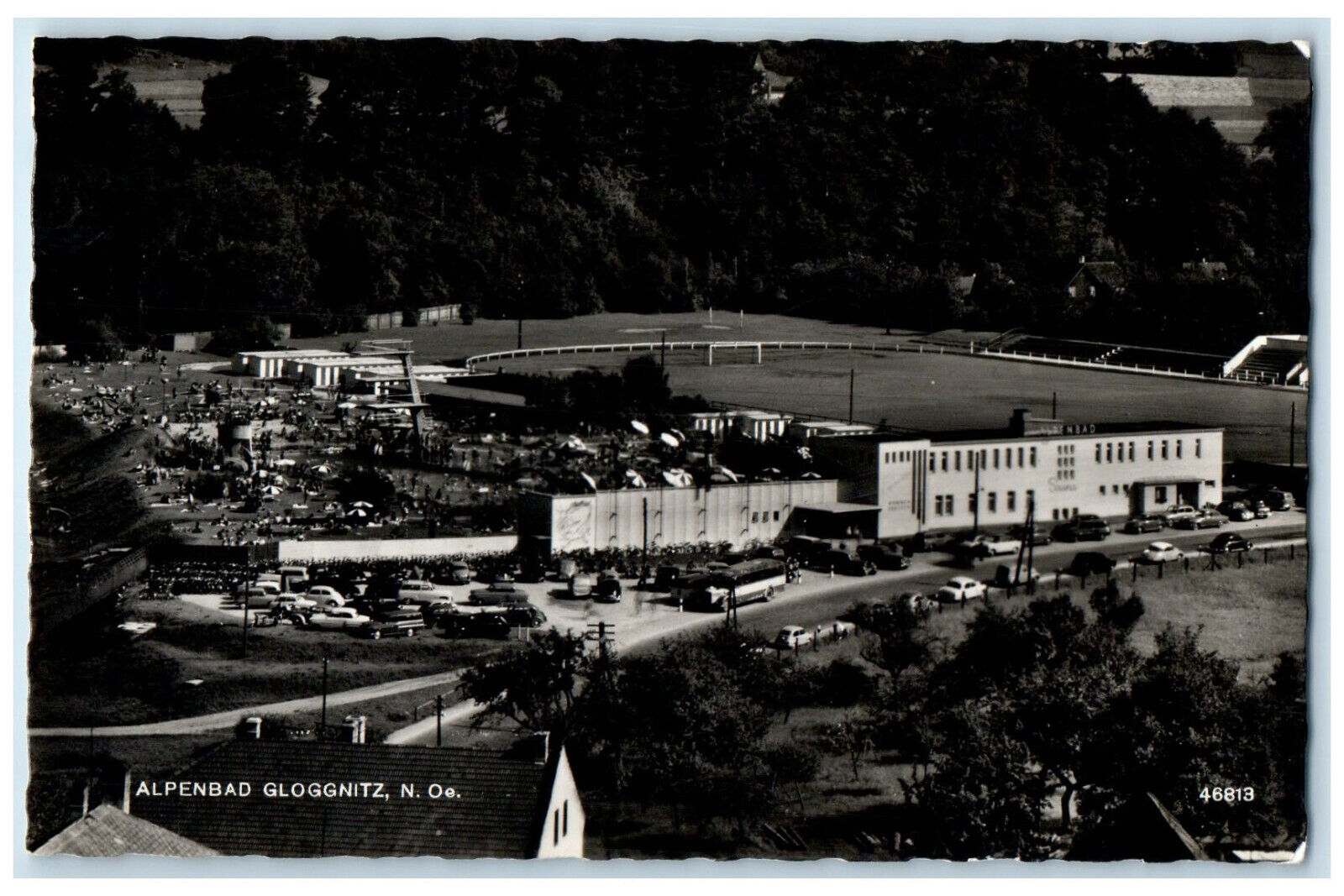 1959 View of Alpenbad Gloggnitz Austria Posted Vintage RPPC Photo Postcard