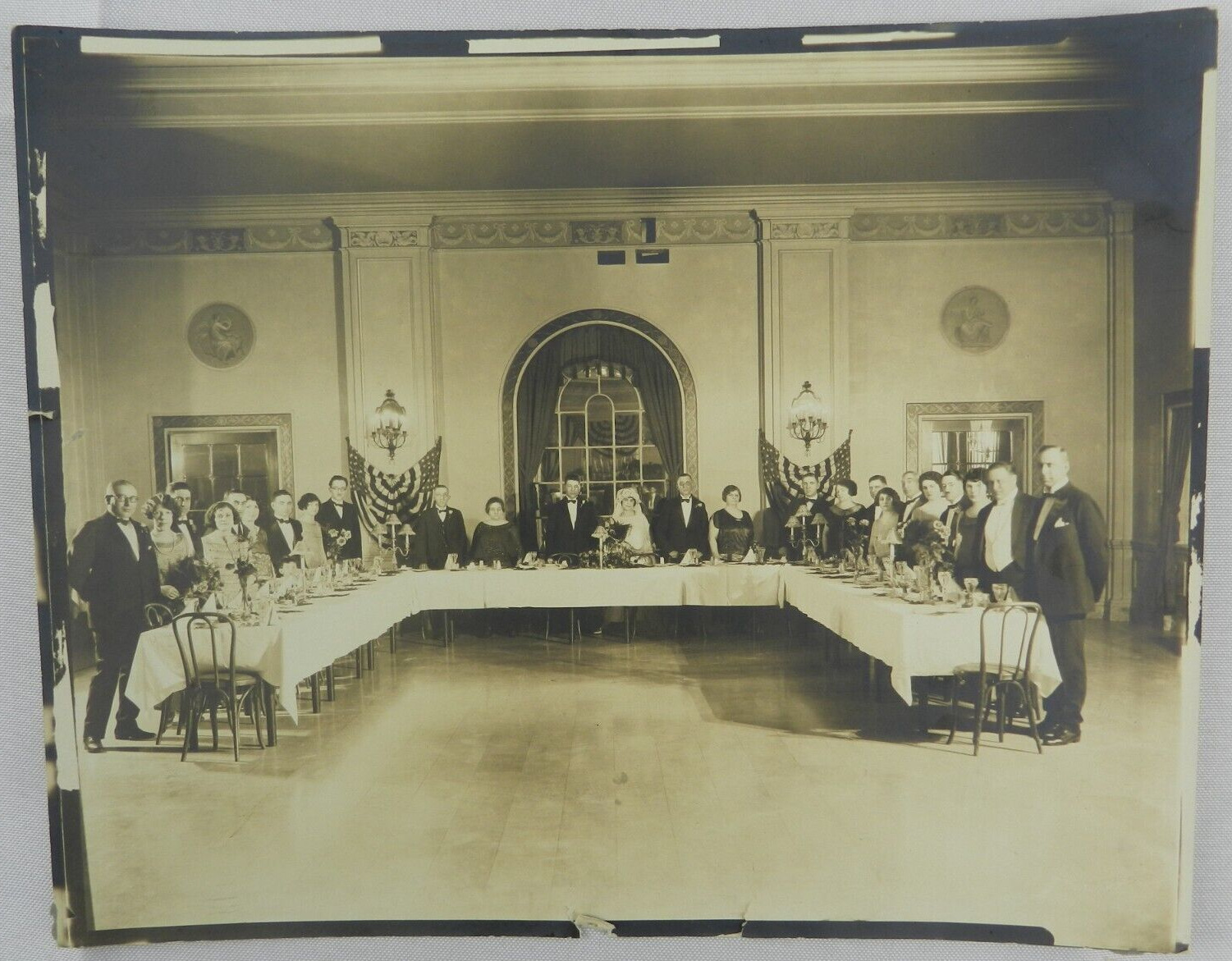 Formal Presidential Wedding  Before Dinner Portrait  - c.1900s Cabinet Card