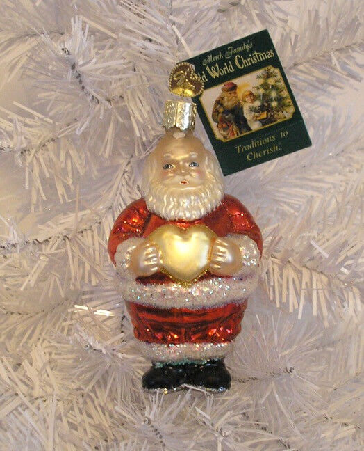 2002 FROM SANTA WITH LOVE - OLD WORLD CHRISTMAS -BLOWN GLASS ORNAMENT NEW W/TAG