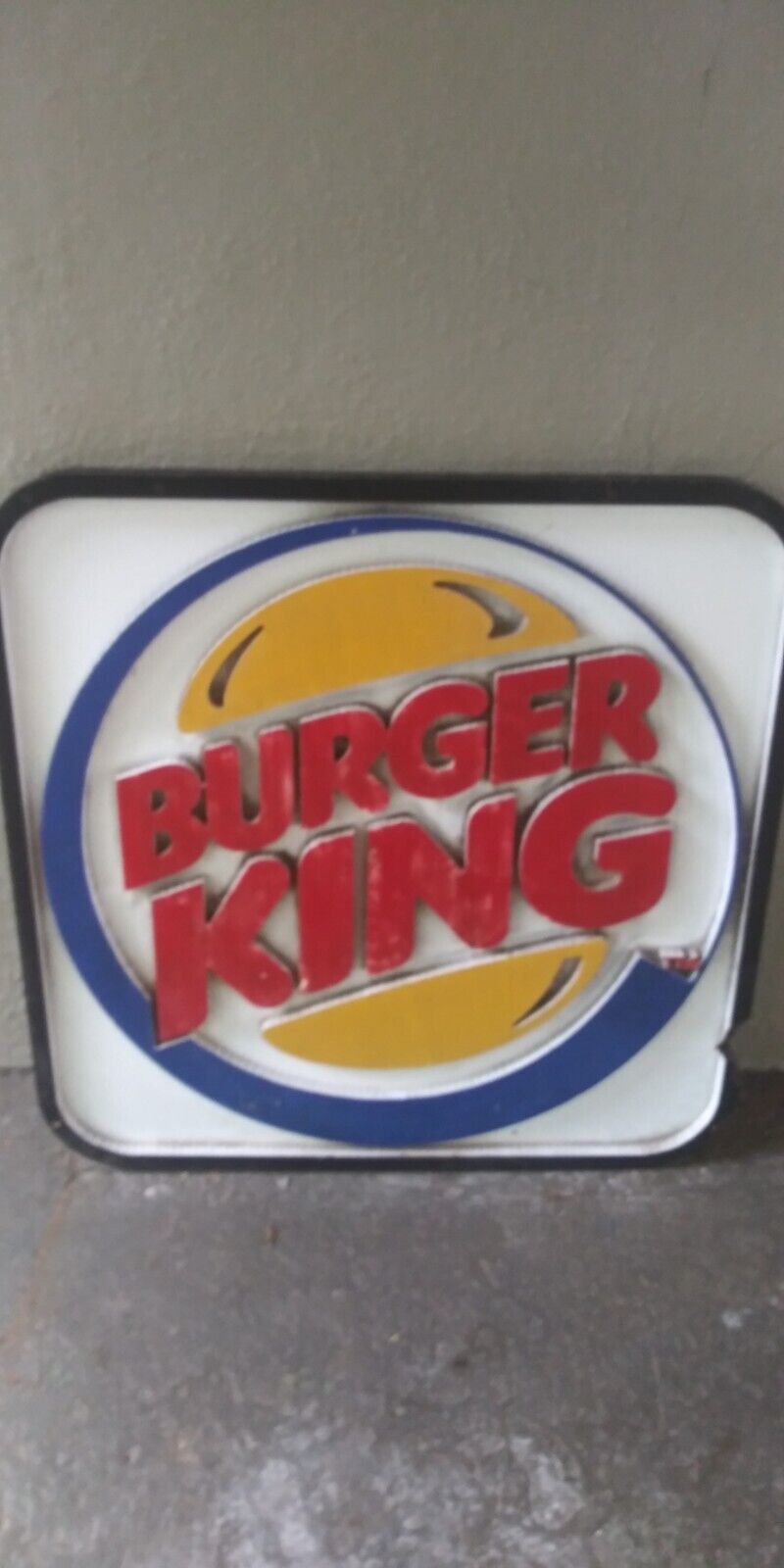 Vintage Burger King 1980s1990s Original Fast Food Restaurant Drive Thru Sign Old