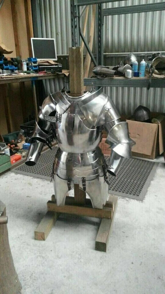 Medieval Half Body Armor Suit 18ga Steel Gothic Suit