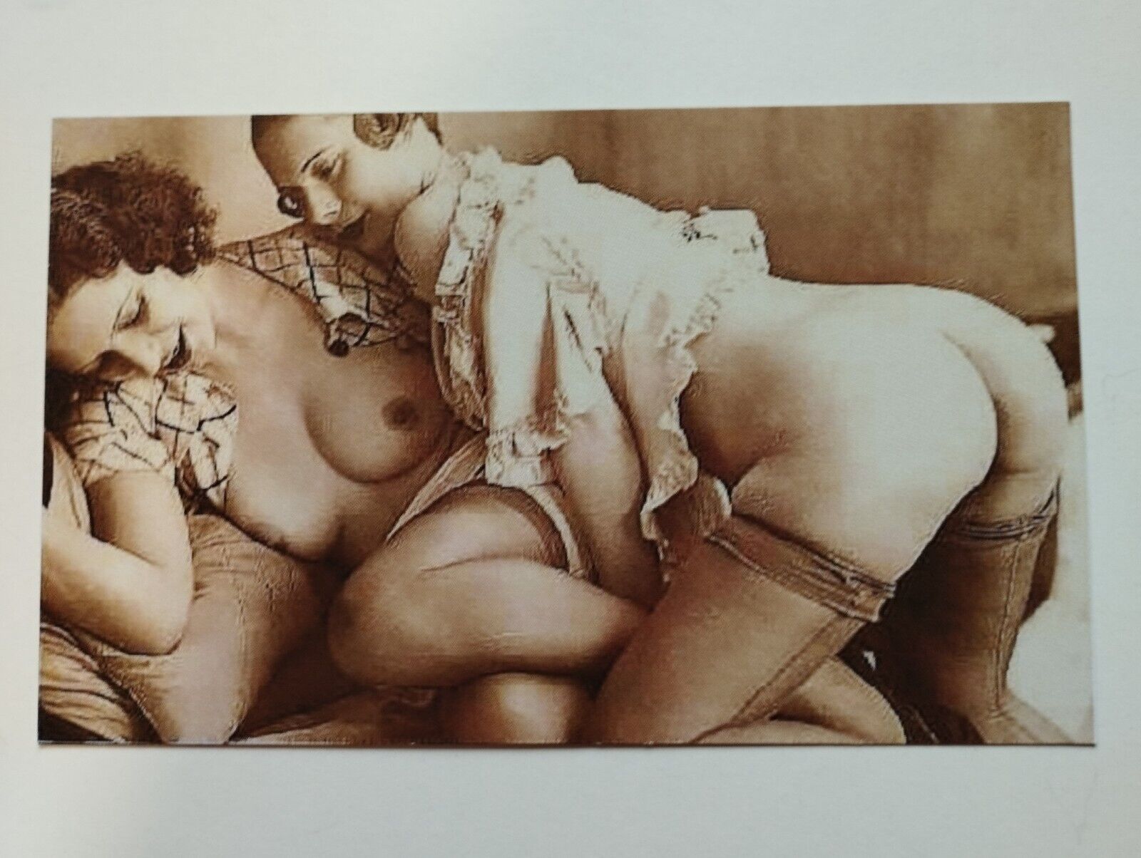 🟢French Nude Women Lesbians Lovely Figure Old 1910-1920s Photo Postcard🟢