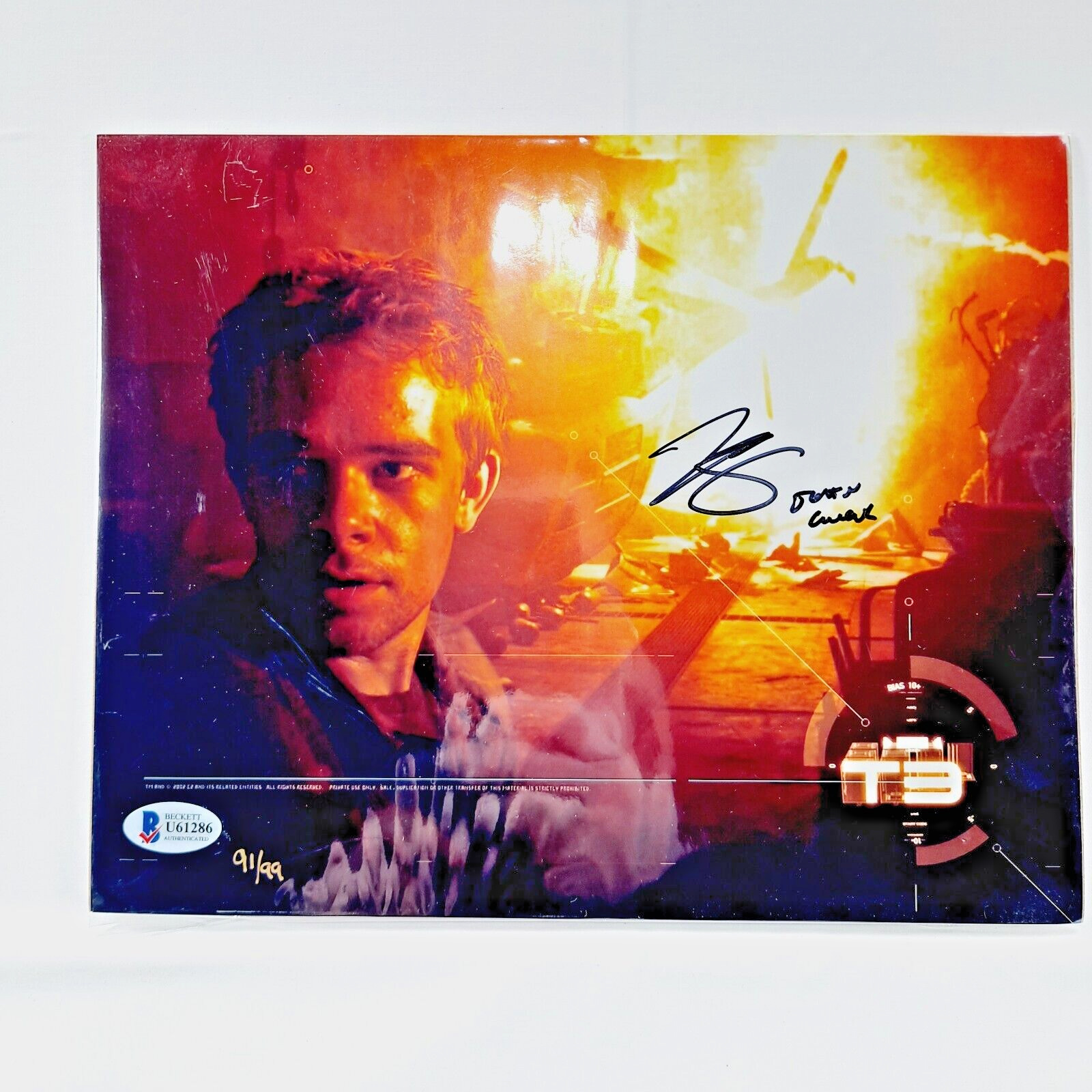 Terminator 3 8x10 Print Nick Stahl Autograph Beckett COA Rare 91/99 John Conner