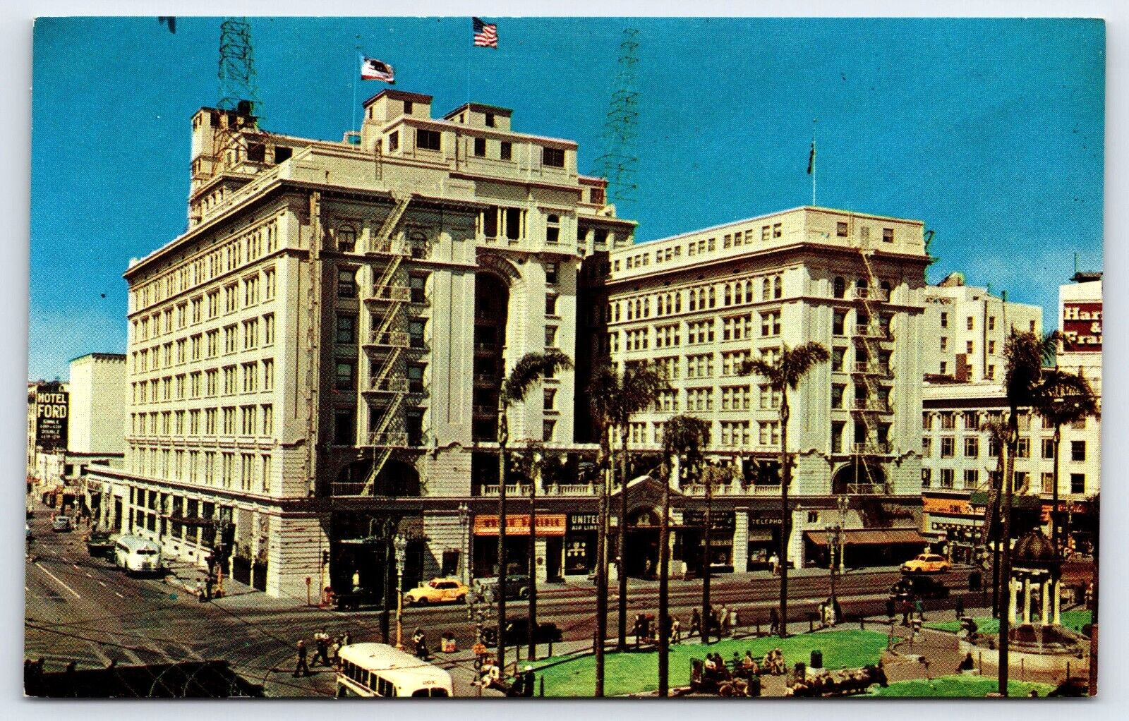 Original Old Vintage Antique Postcard U.S. Grant Hotel San Diego, California