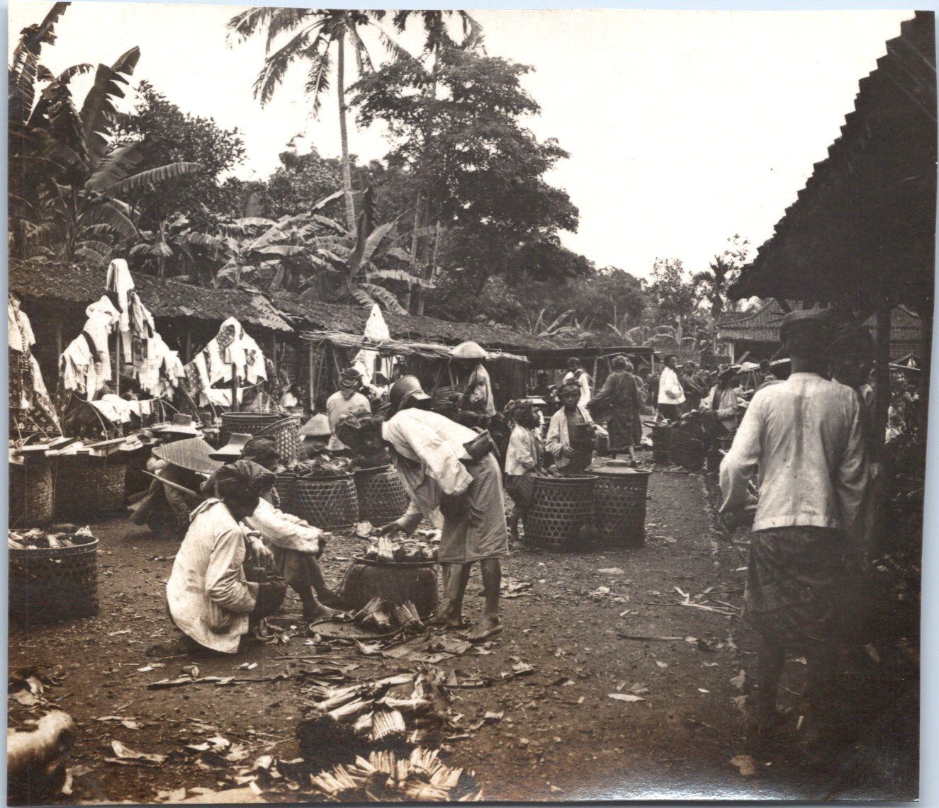 Indonesia, Java, Garut, One Market, Vintage Print, ca.1900 Vintage Print Print
