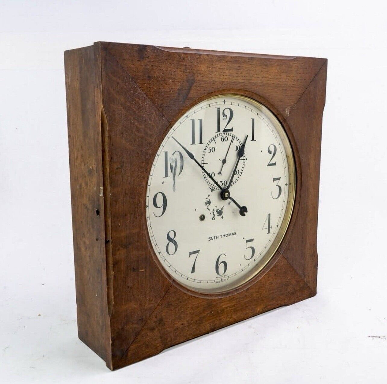 Antique 30 DAY SETH THOMAS HUDSON Gallery Wall Clock RUNNING Condition