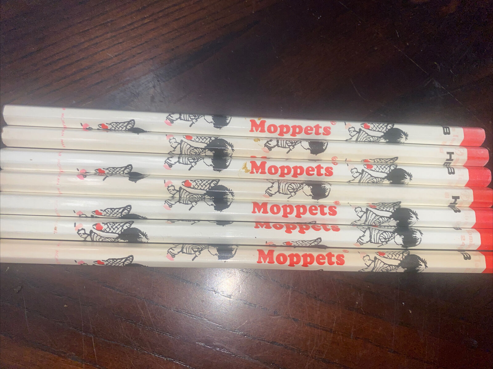 Vintage Japanese Pencil Set of seven HB Moppets
