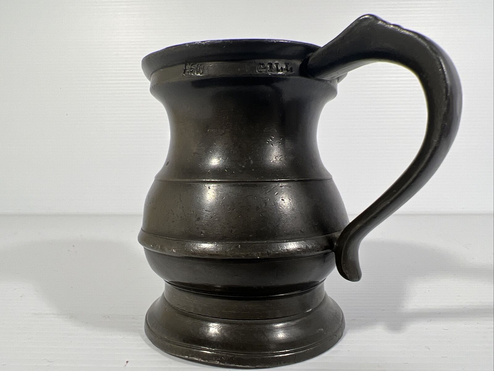 Pewter Cup Tankard Gill Imperial Antique Tavern England c1800s Loftus Oxford