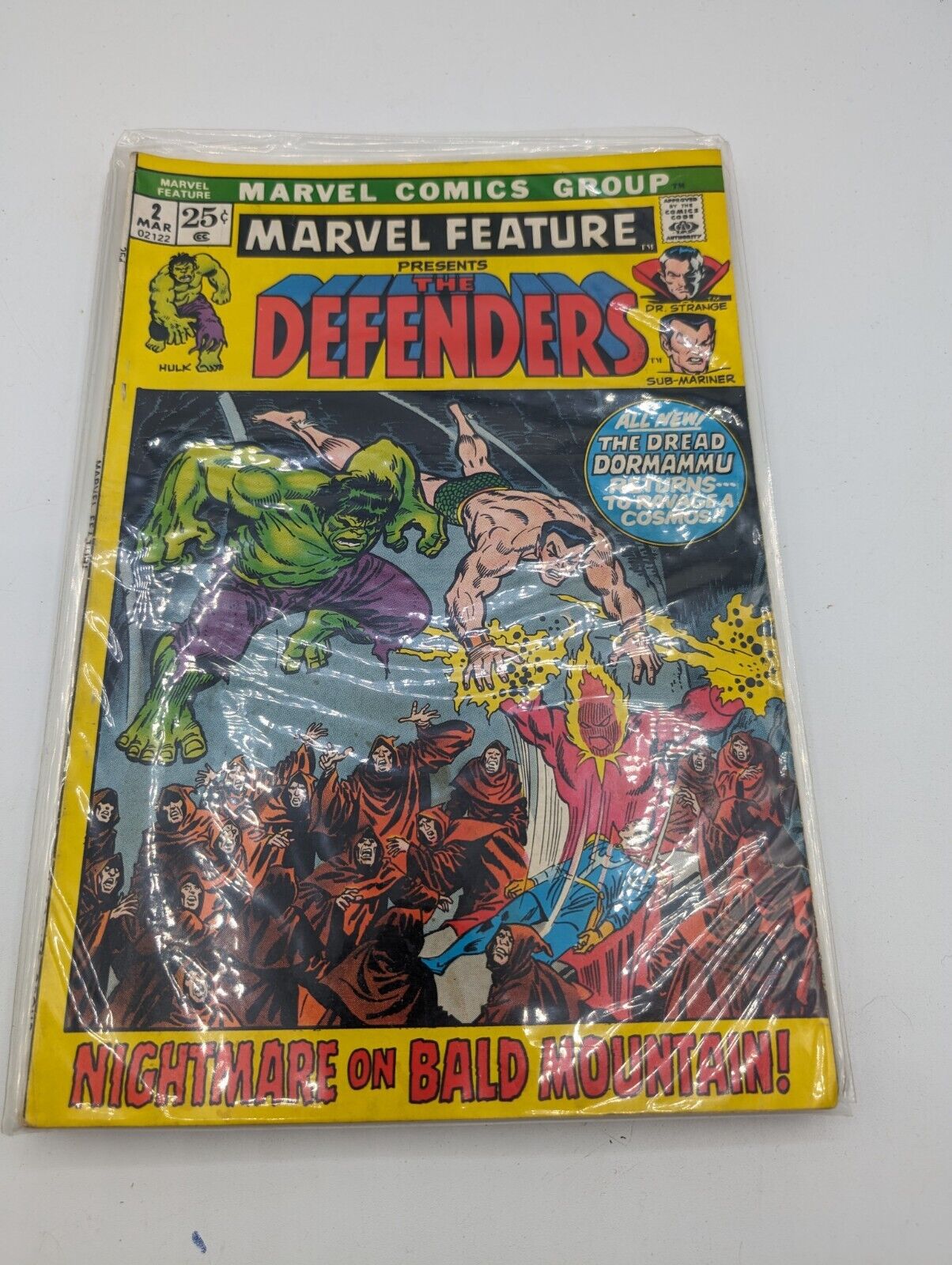 marvel feature 2 the defenders marvel comics 1972 Dr. strange hulk sub-mariner