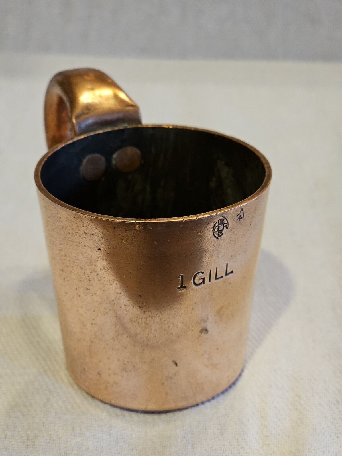 Antique Copper 1 Gill Rum Grog Cup