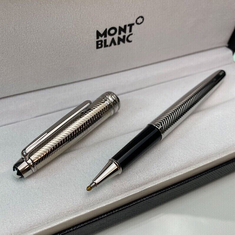 Montblanc Silver Classique Luxury Rollerball Pen 163 New With Box Refill