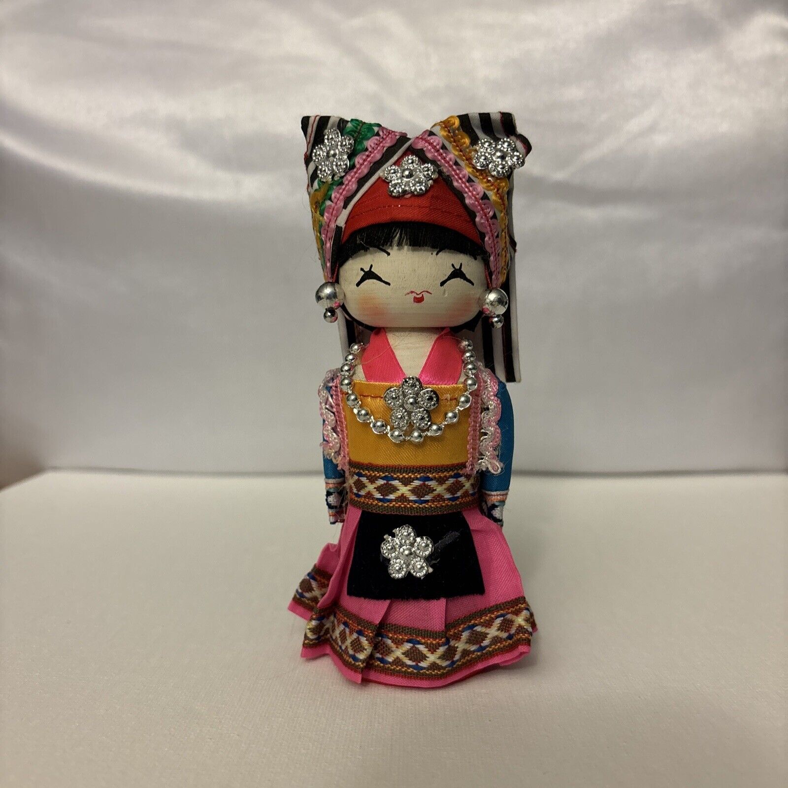 Vintage Collectible Asian Wooden Doll