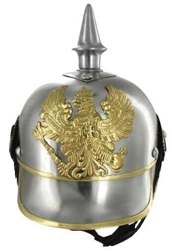 Medieval German picklehaube helmet Prussian metal Large size picklehaube helmet