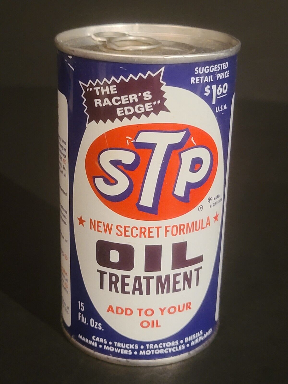 NEW SEALED FULL STP The Racer\'s 1960\'s Oil Treatment Can \