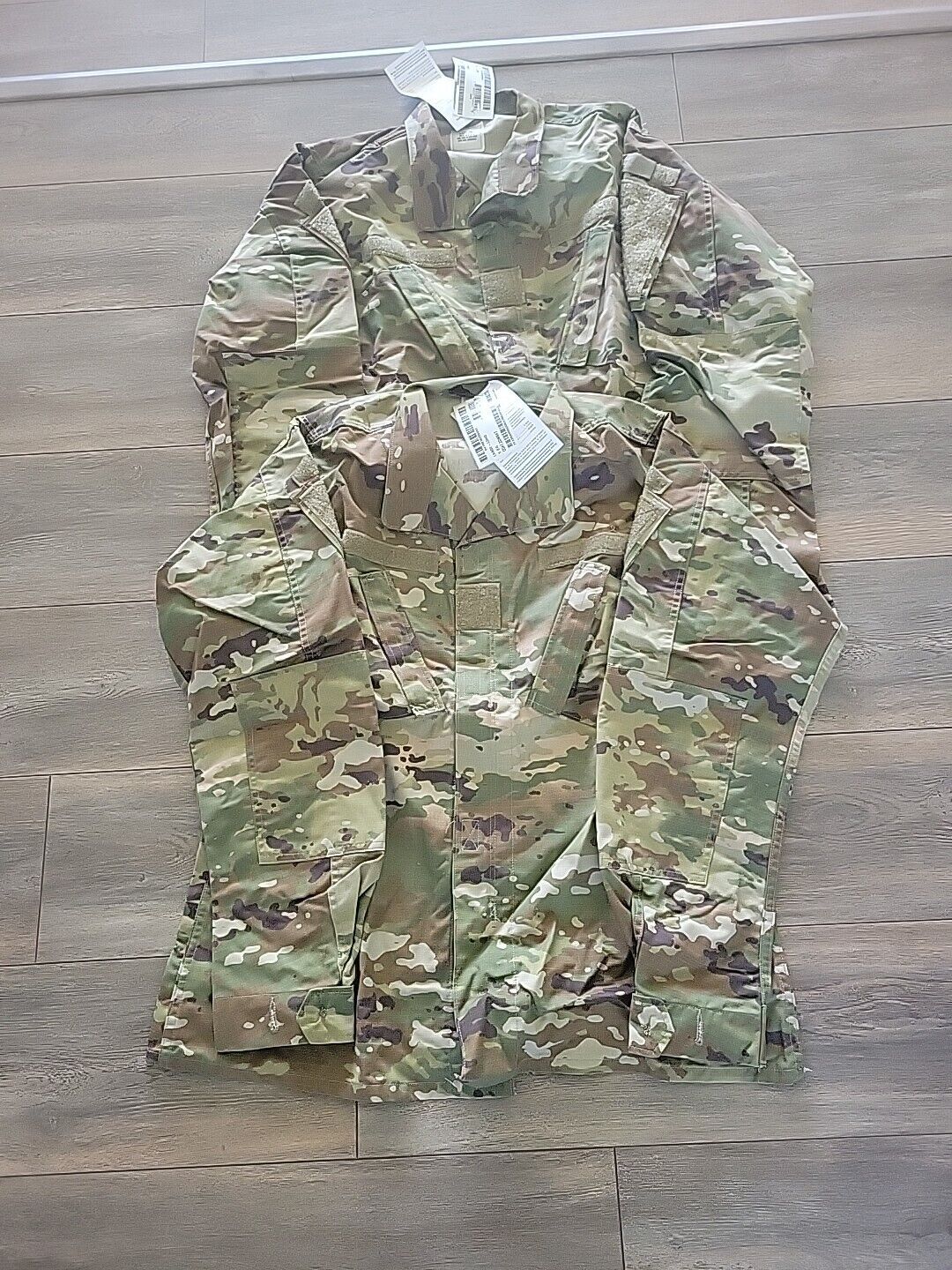 2 US Army USAF Combat Uniform Coat Jacket Multicam OCP LARGE LONG AUTHENTIC 