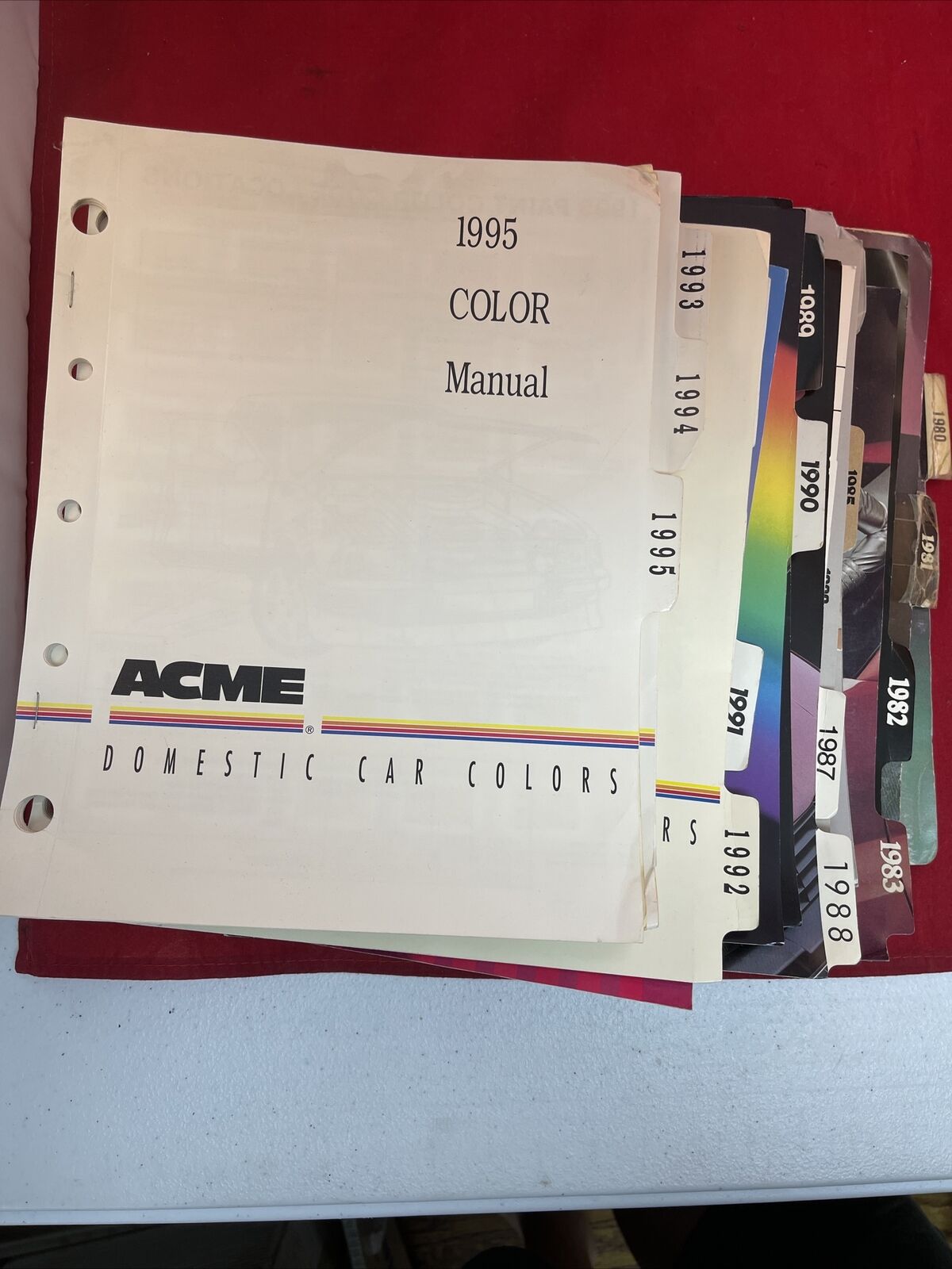 Acme Automotive Paint Color Manuals Domestic 1980-1995