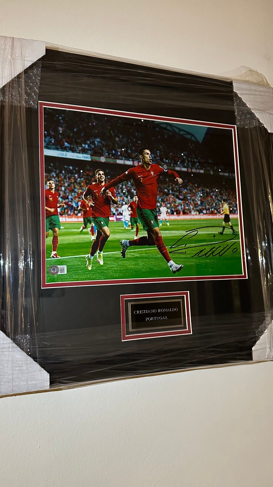 Cristiano Ronaldo Portugal Autographed Framed Photo Authenticated by Beckett