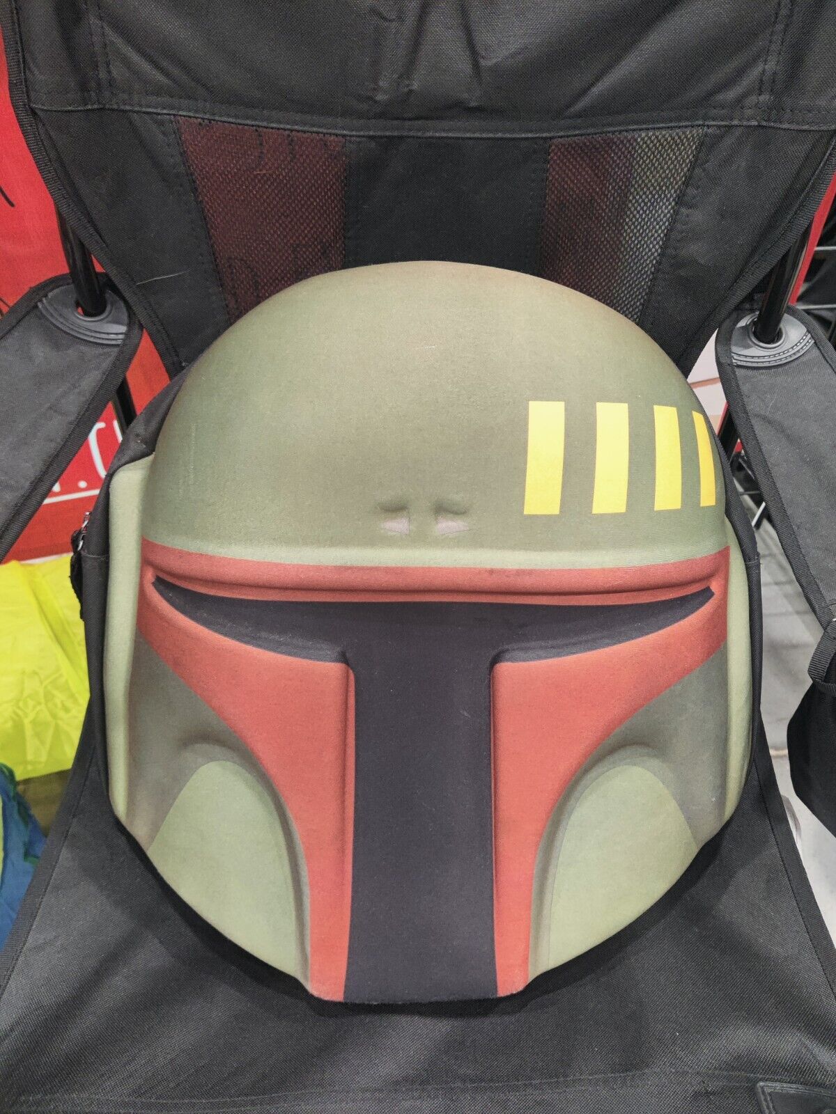 VERY RARE Star Wars Bioworld Boba Fett Mandalorian Helmet Molded 3D Backpack