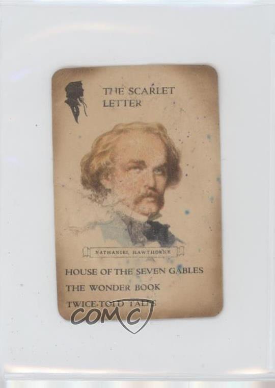 1900s Authors Game Orange Back Nathaniel Hawthorne (The Scarlet Letter) 0ad