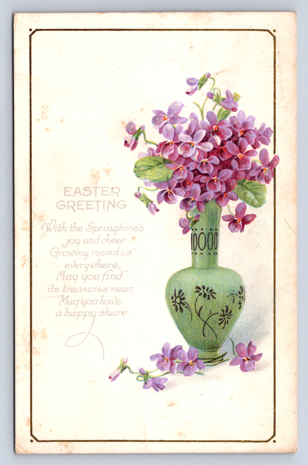 Vintage Postcard Easter Greetings 1910s