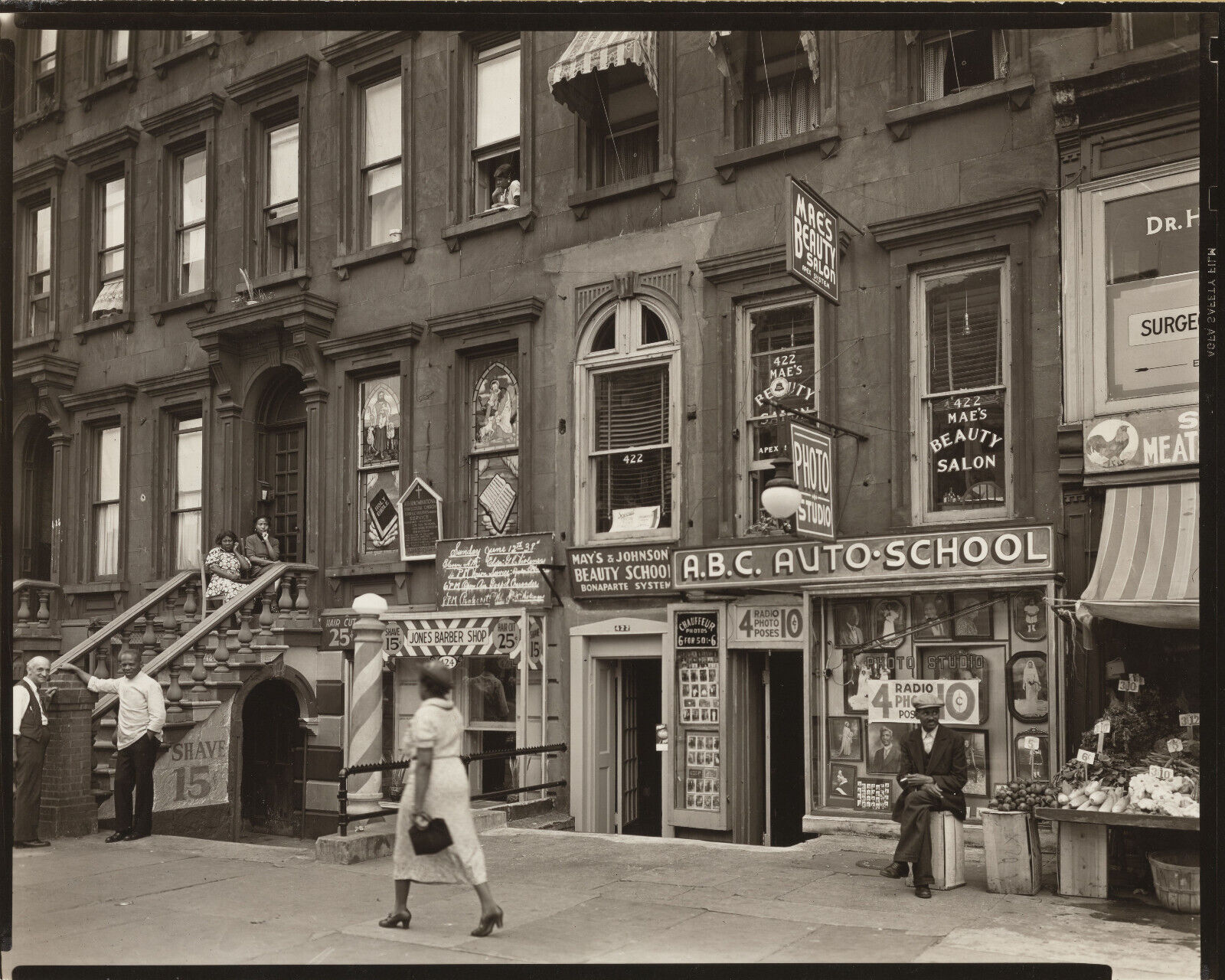 New York City 1930's Old 8X10 Photo Harlem St 422 Lenox Ave 58496442