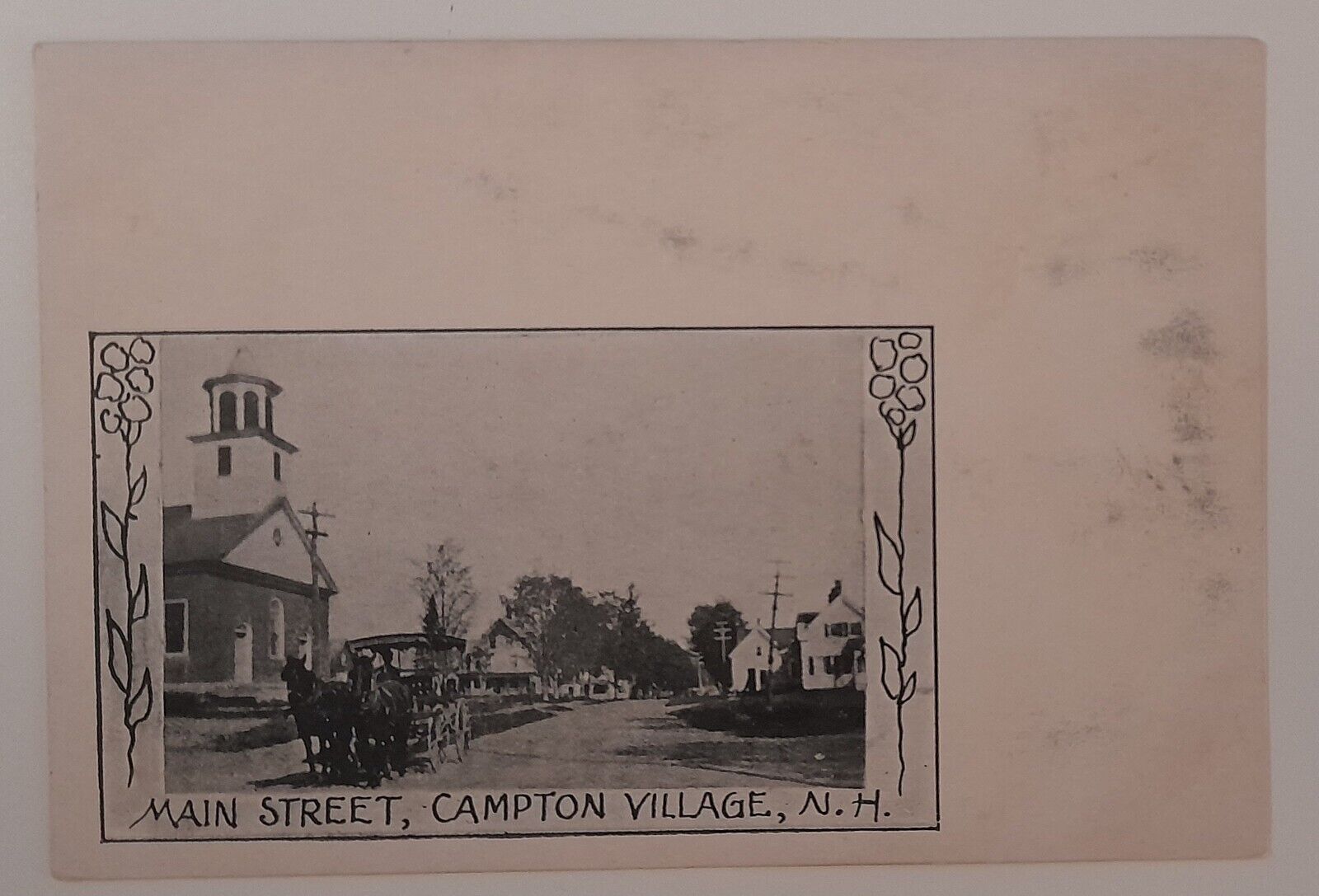 Vintage Postcard Main Street Campton Village NH New Hampshire
