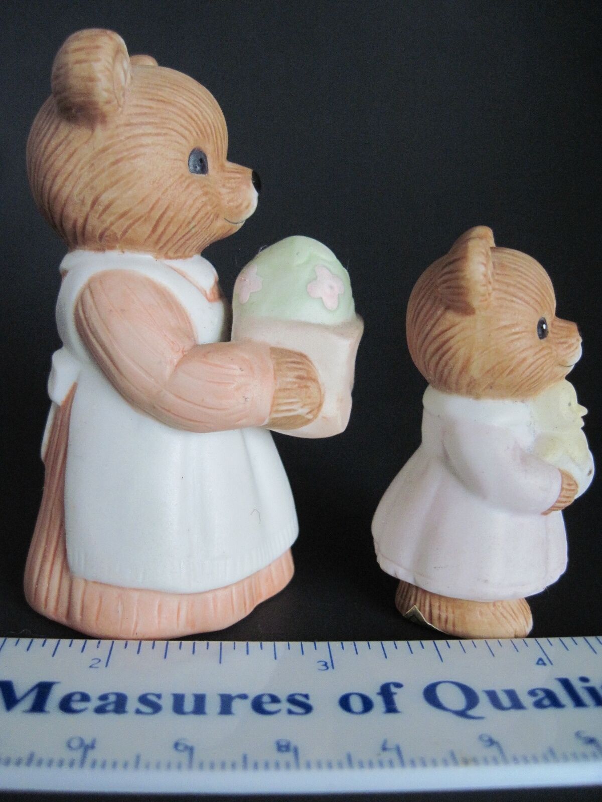 Easter Figurine Set Of 2 Mother Daughter Homco Porcelain Child Holiday Gift  W2