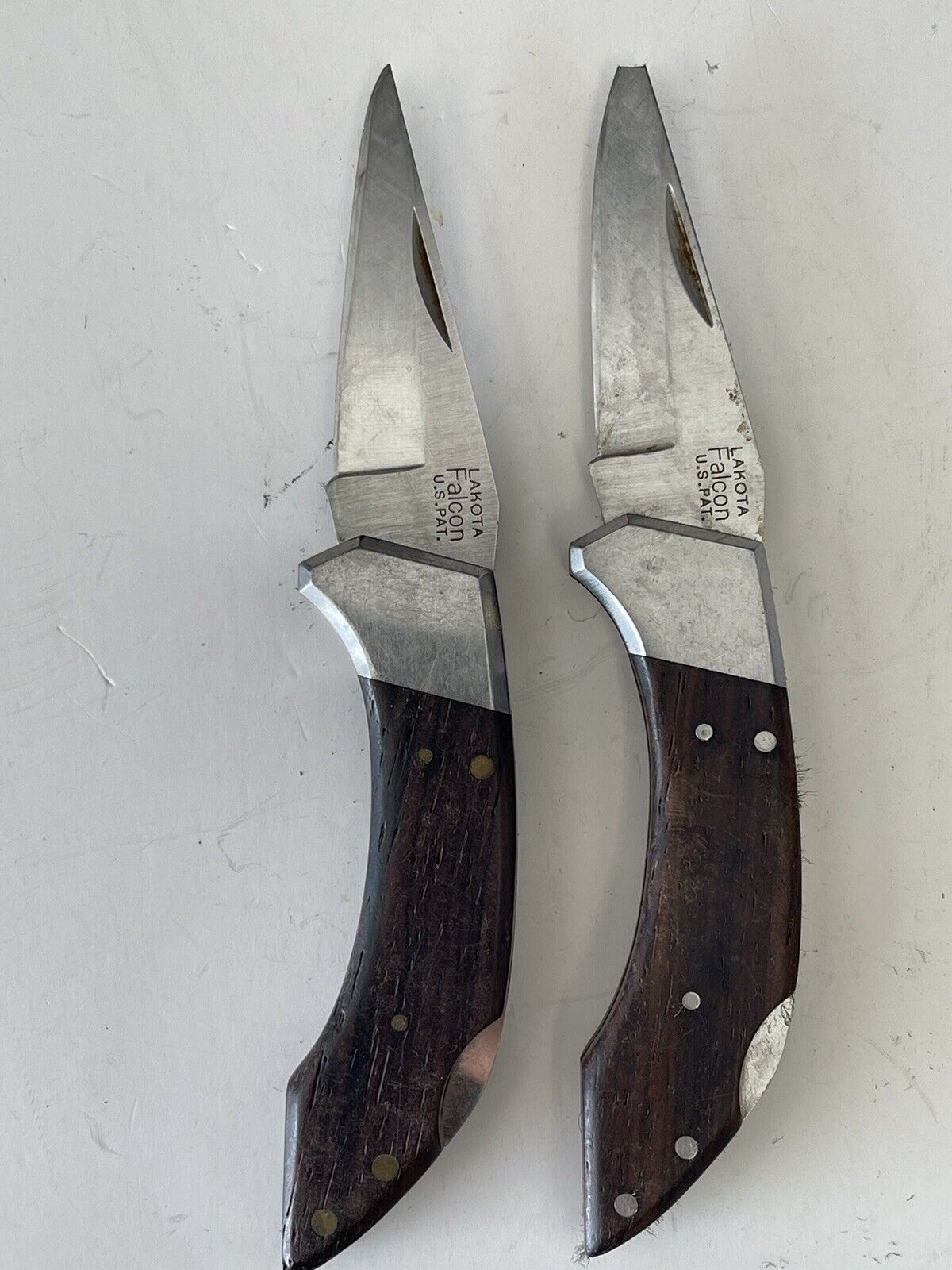 Lot Of 2. Vintage Lakota Falcon USA PAT -MOKI JAPAN Folding Pocket Knife. Read