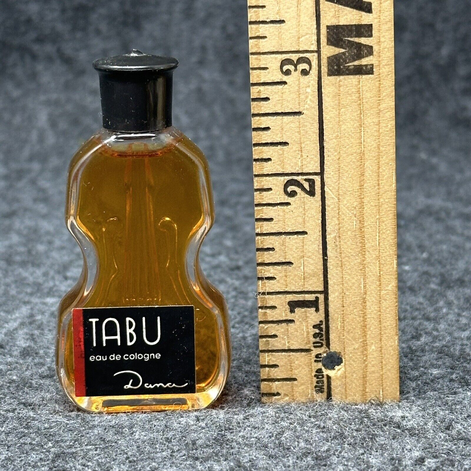 TABU eau de cologne Dana Vintage Perfume Bottle Cello Violin Sample Size Vanity