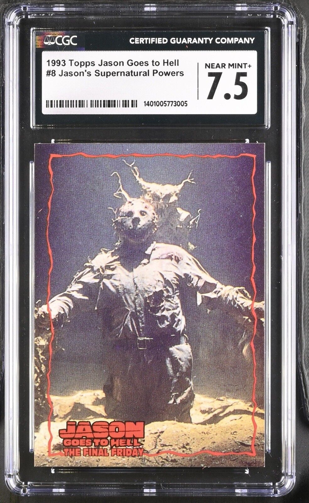 CGC 7.5 1993 Topps Jason Goes To Hell 8 Supernatural Powers NEAR MINT+ ROOKIE RC
