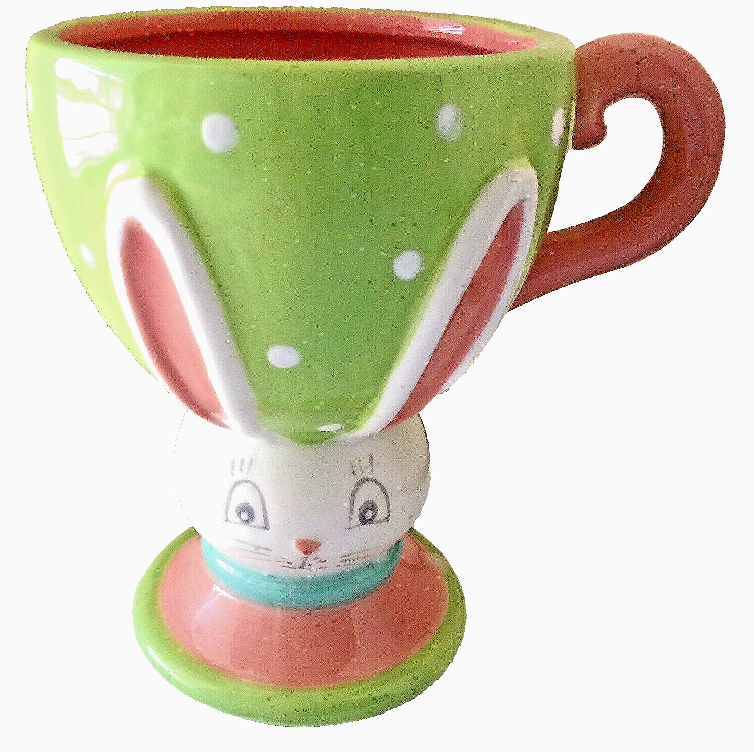 Johanna Parker Ceramic Easter Dottie Bunny 16oz Bunny Coffee Mug -Adorable